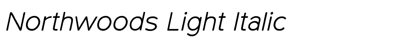 Northwoods Light Italic